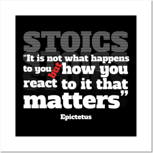 Stoic quote by Epictetus Posters and Art